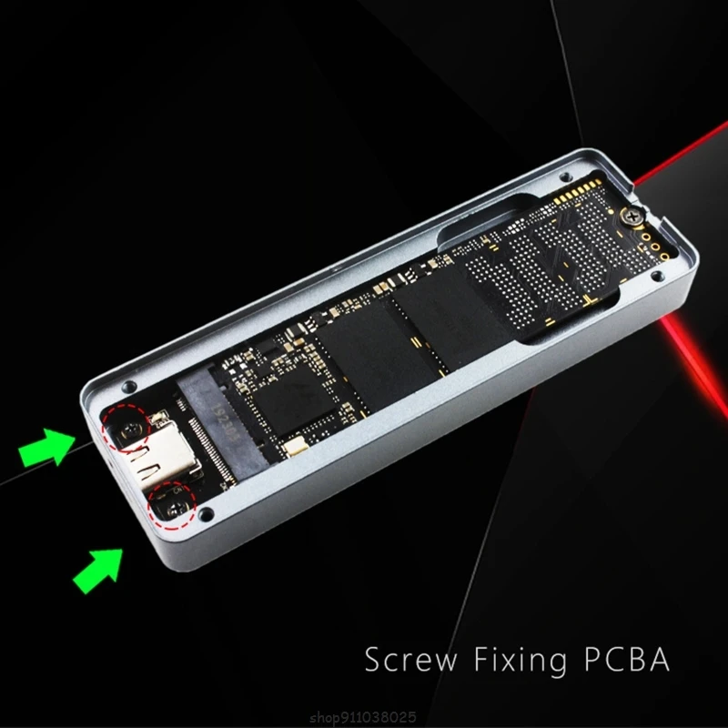 

M.2 NVME Aluminium Alloy to TypeC USB3.1 Gen2 Mobile HDD Box Solid State Drive Shell with RTL9210 Main Control Ja06 20 Dropship