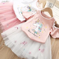 children clothes 2021 summer new unicorn baby dresses girls for 2 4 6 years casual wear girls clothing princess birthday dress