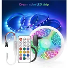 Светодиодная лента Dream RGB с Bluetooth, модифицируемая Диодная лента WS2811 5050, Светодиодная гибкая лента с пультом дистанционного управления и адаптером