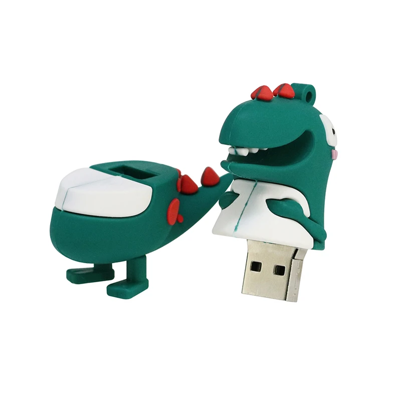 Мультфильм милый динозавр Pendrive 128 ГБ флеш диск USB 2 0 8 Гб оперативной памяти 16
