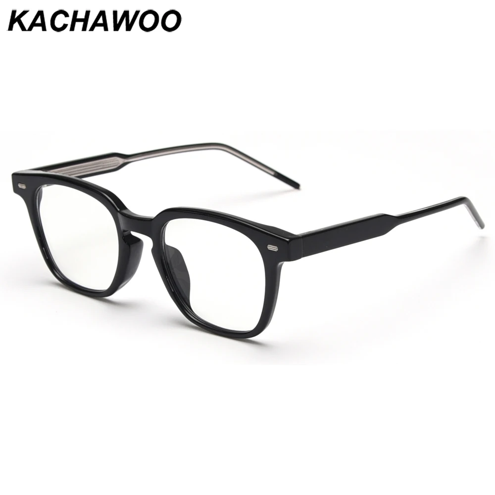 

Kachawoo square eyeglasses men acetate high quality optical fashion spectacle frames women TR90 Korean grey black best seller
