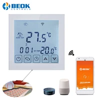 beok wifi room thermostat programmable smart temperature controller electric floor heating 16a works with google home alexa