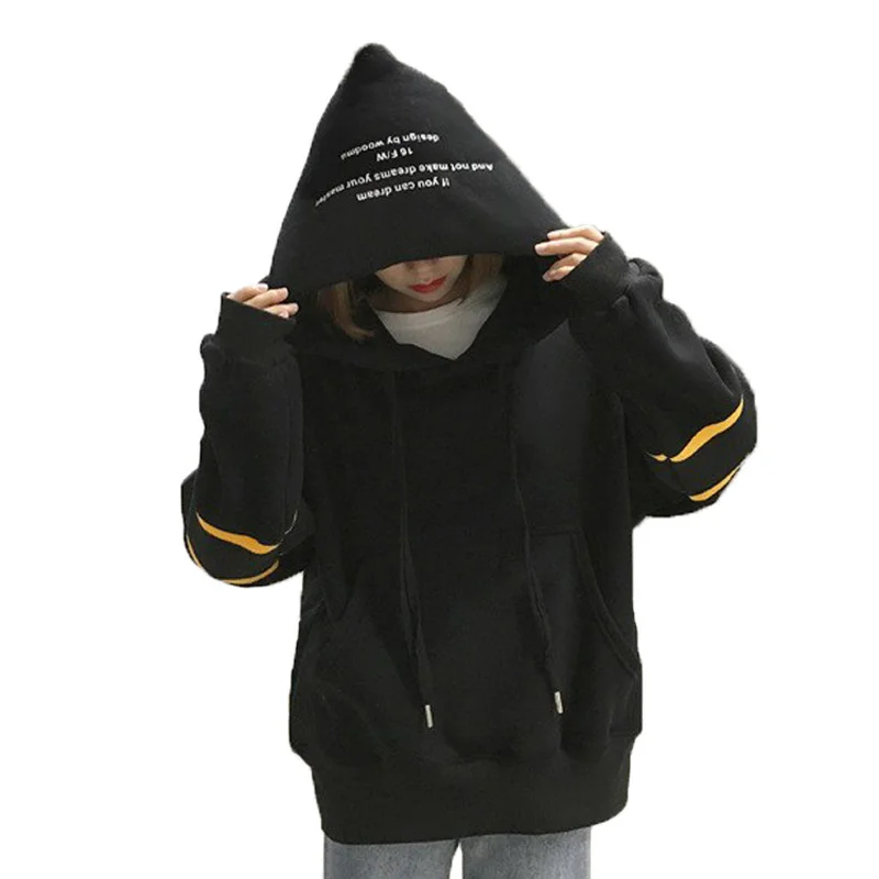 Свитшоты женские толстовки размера плюс толстовка в стиле хип хоп с длинным