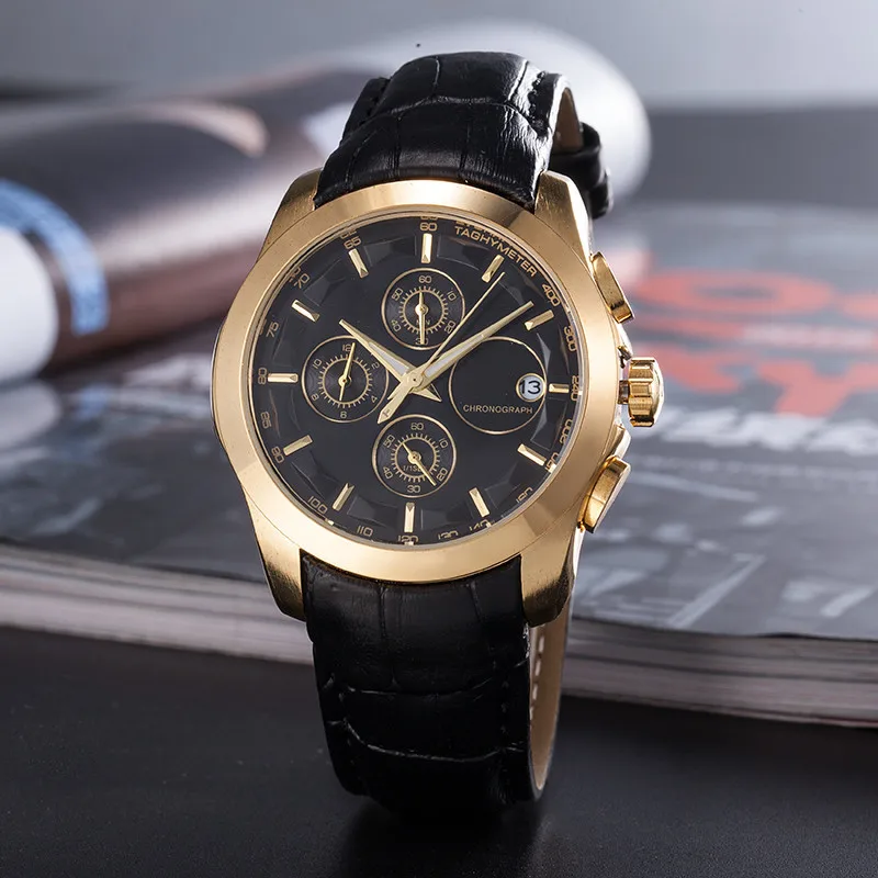 

2021 New Fashion Mens Watches Top Brand Luxury Casual Quartz Watch Premium Leather Strap Sport Watch Reloj De Hombre