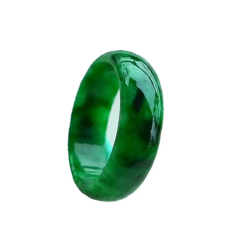 Women Green Jade Ring HETIAN Nephrite Rings Round Circle Gift for Men Fine Jewelry | Украшения и аксессуары