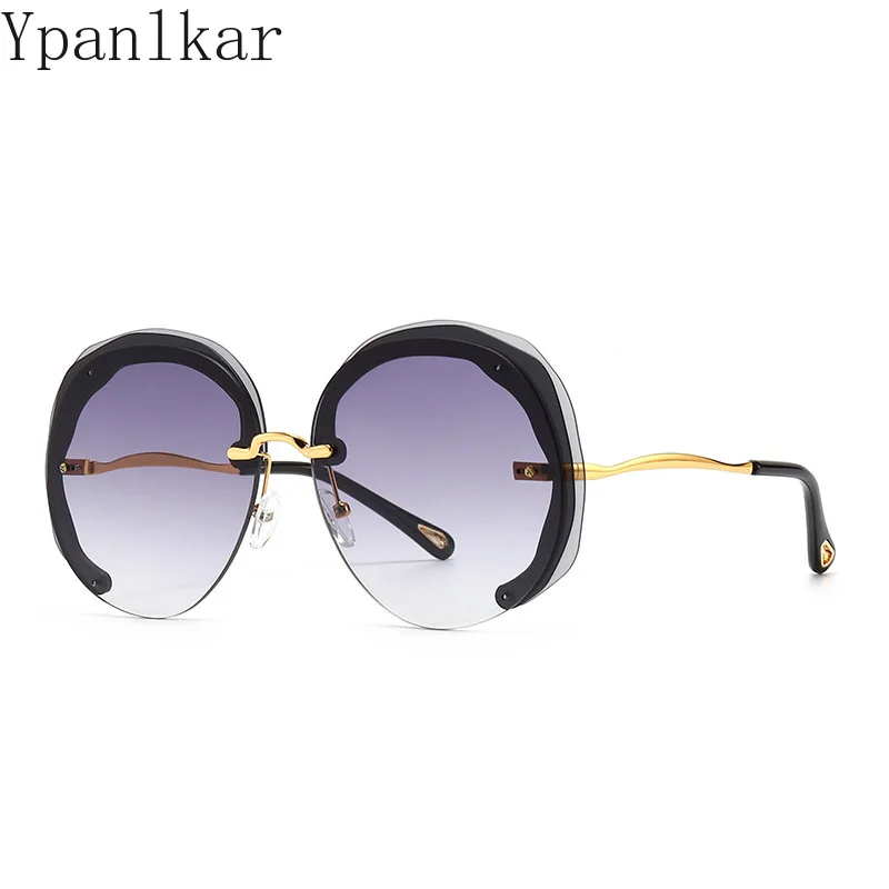 

New Fashion Large Frame Round Street Shooting Color Sunglasses Trend Retro Fashion Sunglasses