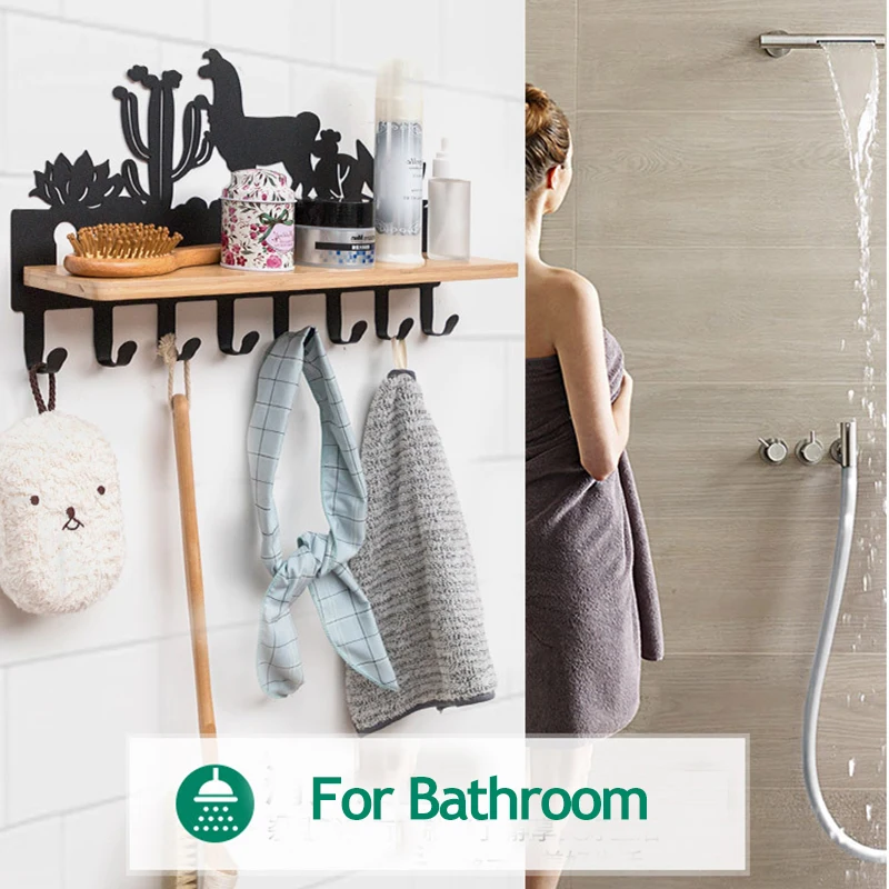 Настенная вешалка для одежды дырокол плавающий стеллаж деревянная полка