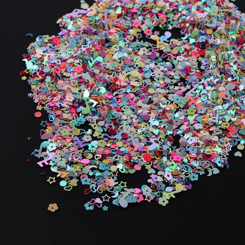 Новый 5000 шт Нейл-арт в домашних условиях смешанный с блестками 3 мм виде сердца и