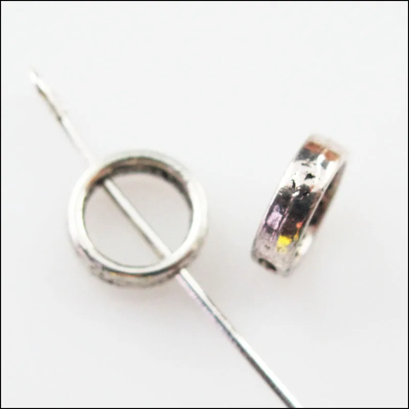 80 шт. тибетские серебряные круглые бусины-Распорки 8 5 мм