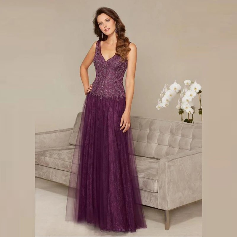 2021 изящный трапециевидный тюлевый кружевной топ без рукавов платья для матери