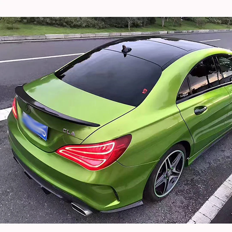 Подходит для M B CLA спойлер CLA45 W117 C117 ABS волокно задний багажник крылья бесцветный Cla