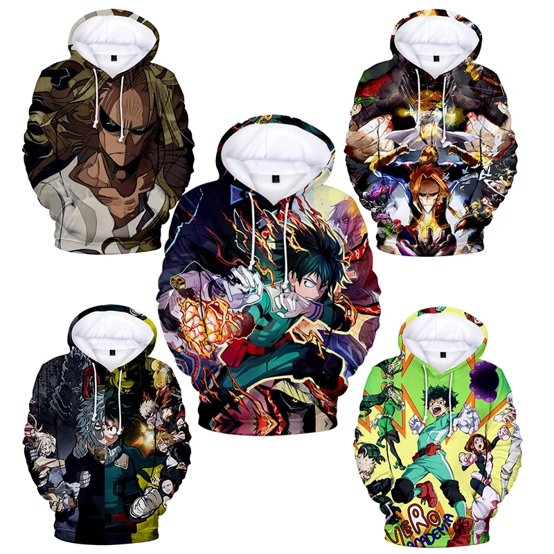 2020 толстовки мой герой 3D для взрослых и детей молодежное худи мульти стиль цую Asui