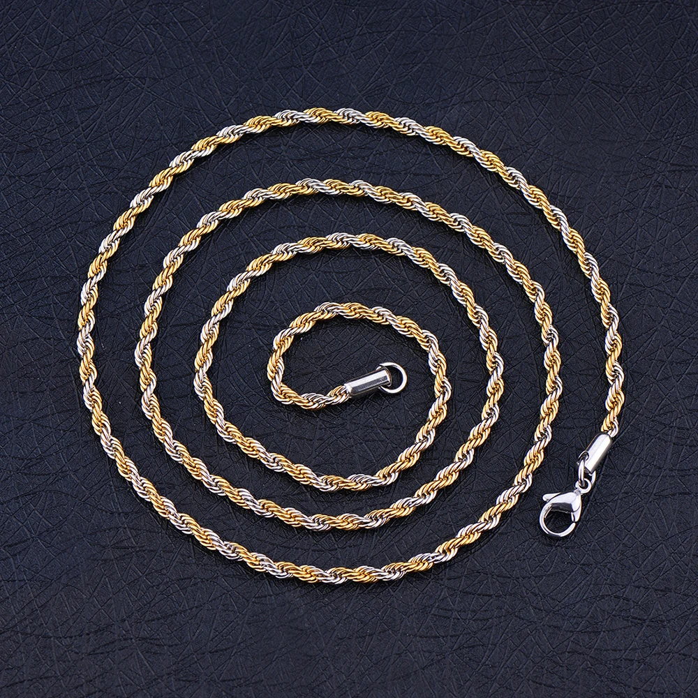 Мужское колье из нержавеющей стали длина 4 8 мм 50/60/70 см