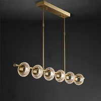 led postmodern copper donuts chandelier lighting suspension luminaire lampen for dinning room