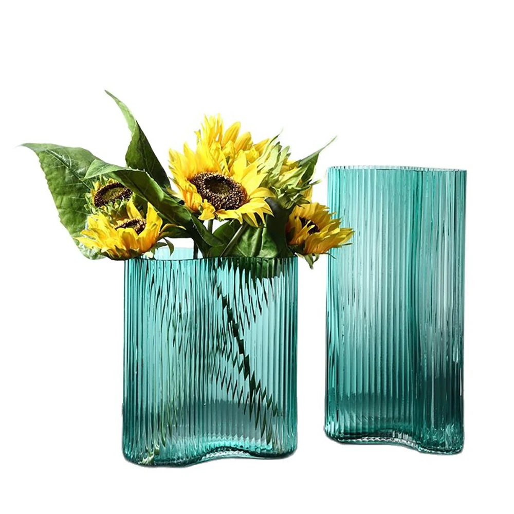 Скандинавская Геометрическая стеклянная фотография Современная Большая ваза