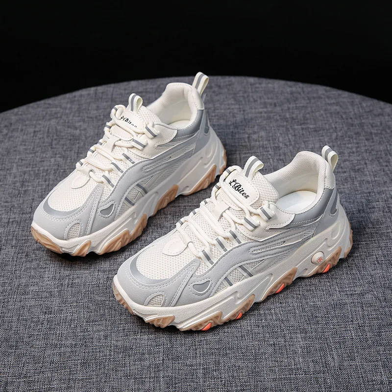 

Women Breathable Mesh Platform Sneakers Daddy Shoes Trainers Women Chunky Sneaker Trainer Running Sport Hiking Shoe Tenis Mujer