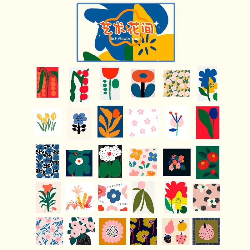 

60Pcs/lot Heartbeat Plan Series Stickers Postcard Set Scrapbooking Decorative Sticker Diary Album Stick Label Cute Stationery