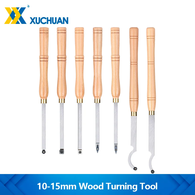 

Wood Turning Tool Wood Handle with Titanium Coated Wood Carbide Insert Cutter Square Shank Woodworking Tools