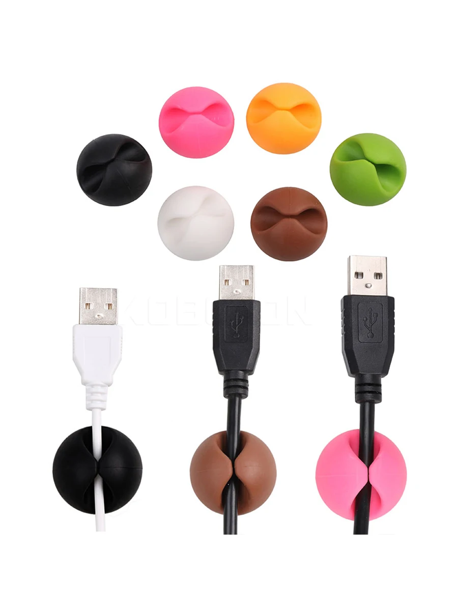 Круглый зажим телефонный кабель провода Организатор аккуратным органайзер для