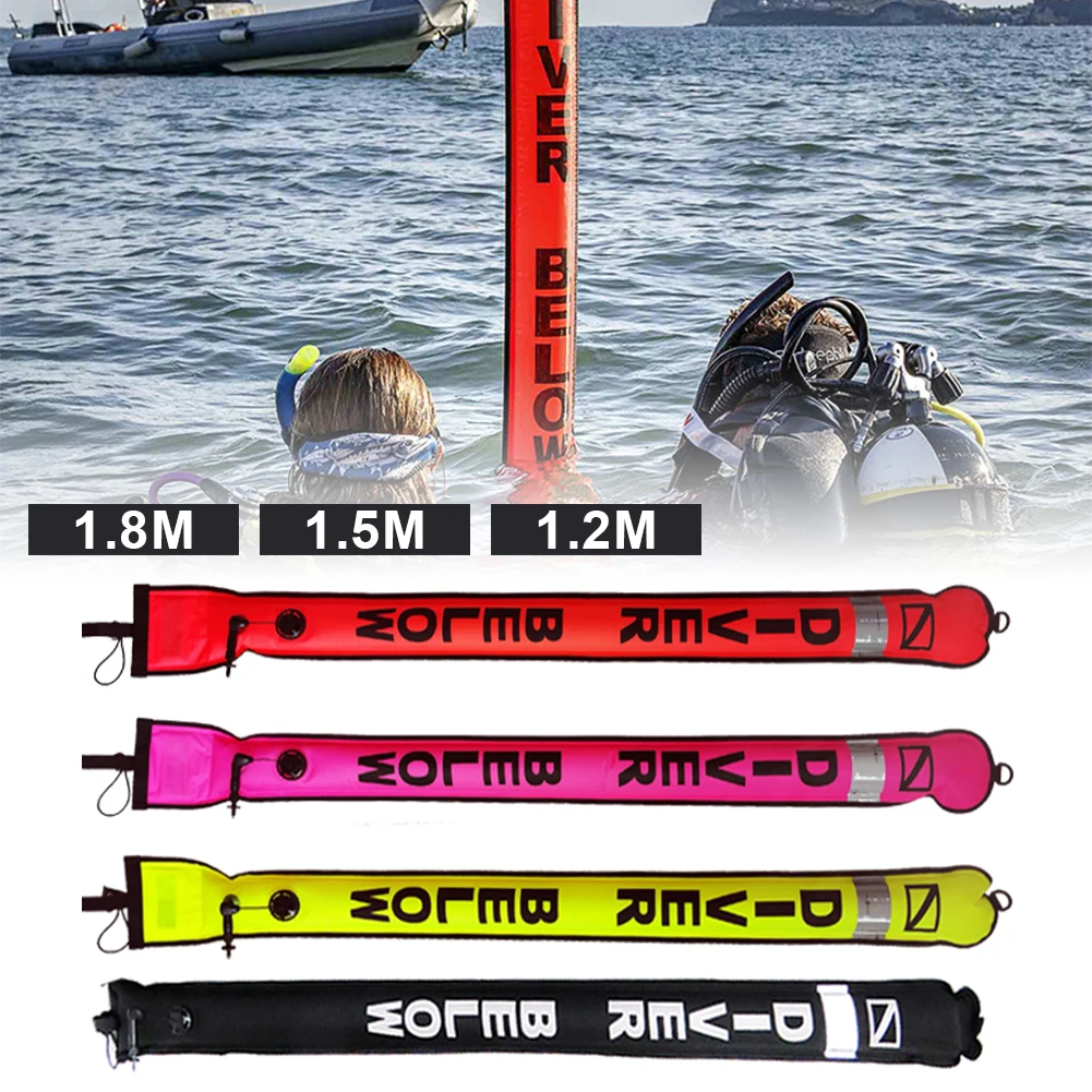 

1.2m/1.5m/1.8m Scuba Diving Inflatable Marker with High Visibility Reflective Band Surface Buoy Marker