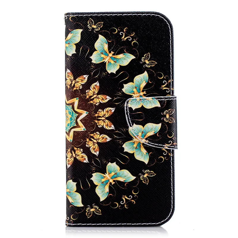 Semicircle Butterfly Чехол-накладка с милой пандой для Apple iphone XS X XR 11 Pro Max 6 6S 7 8 Plus 5 5S кожаный чехол-кошелек D07Z - Цвет: Semicircle Butterfly