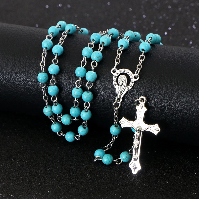 Коми Христос деревянные бусины 8 мм Четки из бисера крест кулон тканые веревки