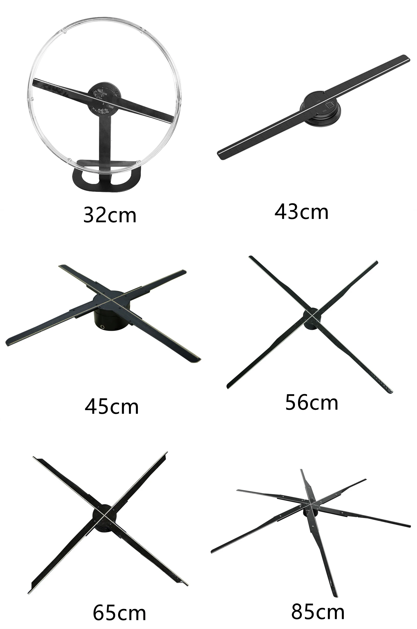 43 см 3D Голограмма вентилятор светодиодный дисплей реклама для голографической