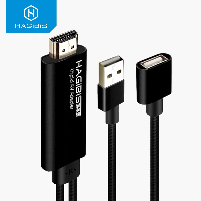Hagиvот 8-контактный HDMI кабель HDTV Цифровой AV адаптер 1080P Smart для Apple iPhone 8 7plus 6S 5S iPad для Andriod samsung 2 метра