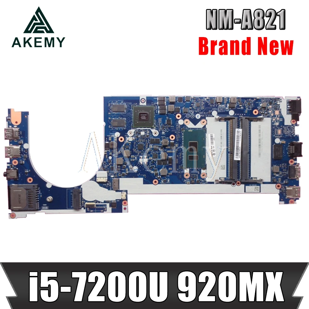 Akemy NM-A821 материнская плата для For Lenovo Thinkpad E470 CE470 E470C NM-A821 Laotop материнская плата с i5-7200U CPU 920MX GPU