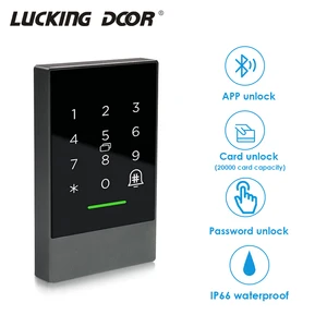 bluetooth v4 1 ttlock smart phone app door access control system 13 56mhz rfid card door access control keypad free global shipping