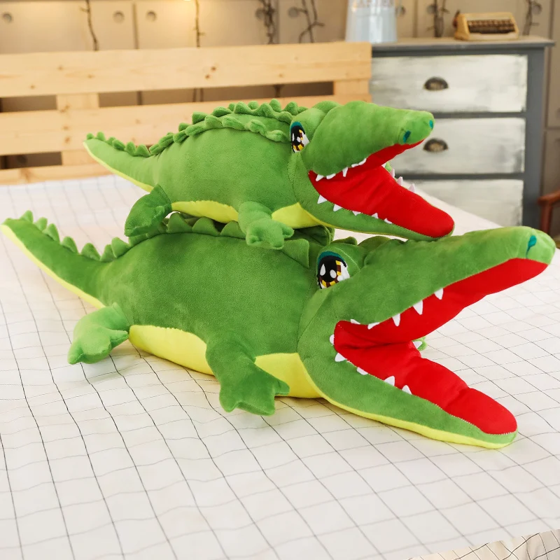 

Hot New Stuffed Animal Real Life Alligator Plush Toy Simulation Crocodile Dolls Kawaii Ceative Pillow for Children Xtmas Gifts