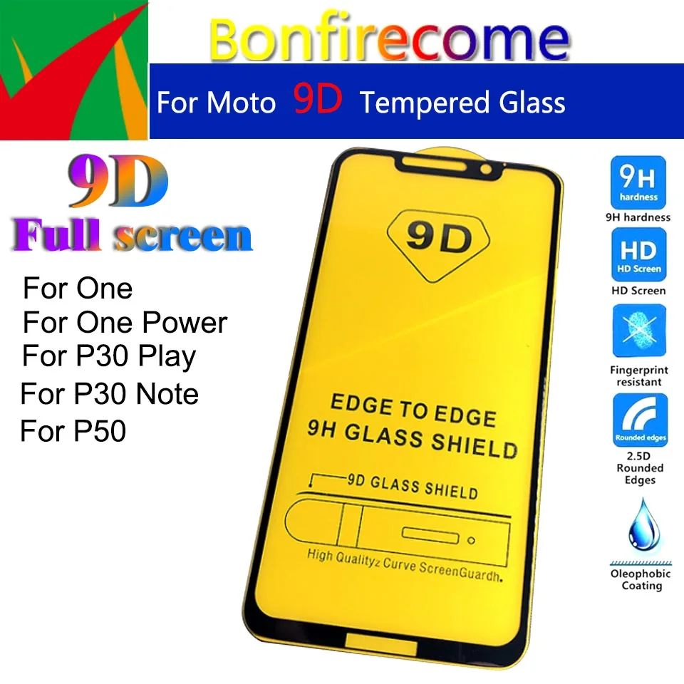 10 шт./партия 9D защитная пленка на весь клей для Moto One P30 Play Note защита экрана полное