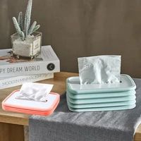silicone tissue box foldable car tissue case elastic lifting wet tissue holder household desk draw paper towel napkin organizer