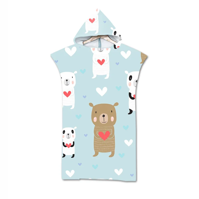 

animals Microfiber Fabric Adult Bath Towels Beach Towel Changing Bathrobe Cloaks Hooded Swimming Pool Gym Fitness Bath Towels