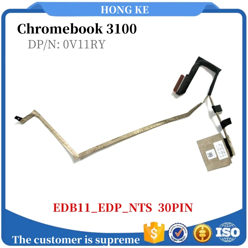

New Original LCD Screen Cable DELL Chromebook 3100 EDB11 EDP Non Touch 30PIN DP/N:0V11RY DC02003AI00