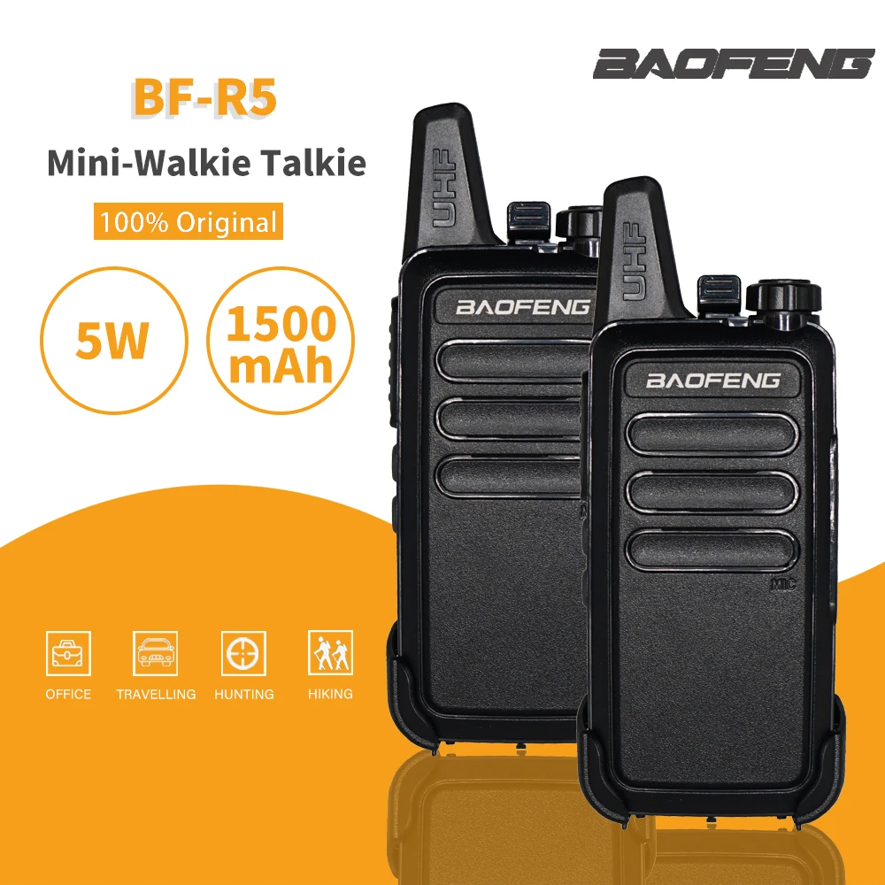 Baofeng BF R5 мини рация USB быстрая зарядка Fm трансивер UHF 400 470MHz портативный CB Ham Радио