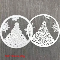 round frame christmas tree snowflakes metal cutting dies christmas mold new 2021 scrapbook paper card craft stencils die cuts