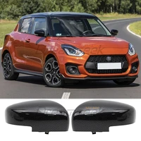 exterior rearview side wing mirror cover for suzuki swift a2l 2017 2018 2019 2020 carbon fiber pattern