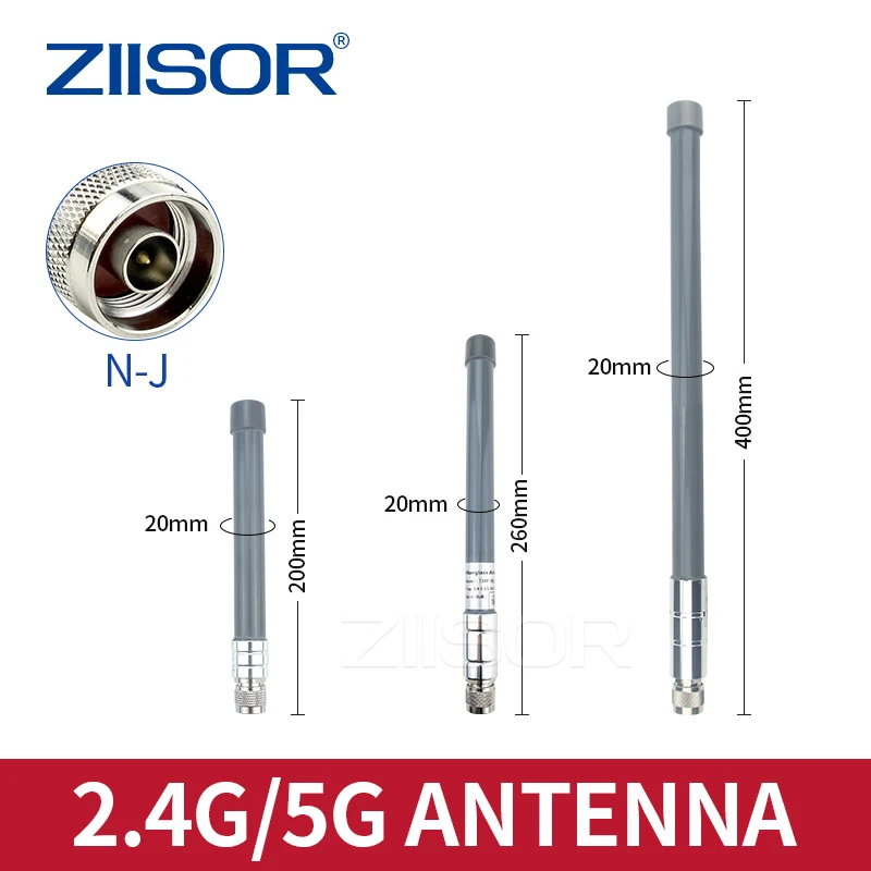 Outdoor 2.4GHz 5.8GHz Wifi Antenna N Male SMA Omnidirectional WiFi Glass Fiber 5G Antennas Wifi Extender for Hotspot 2.4 GHz