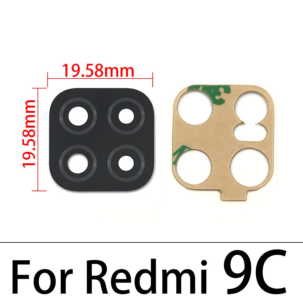 

100PCS Back Rear Camera Glass Lens With Glue Adhesive Sticker For Xiaomi Redmi 9C / K30 / K30 Pro / Poco X2 / Poco F2 Pro
