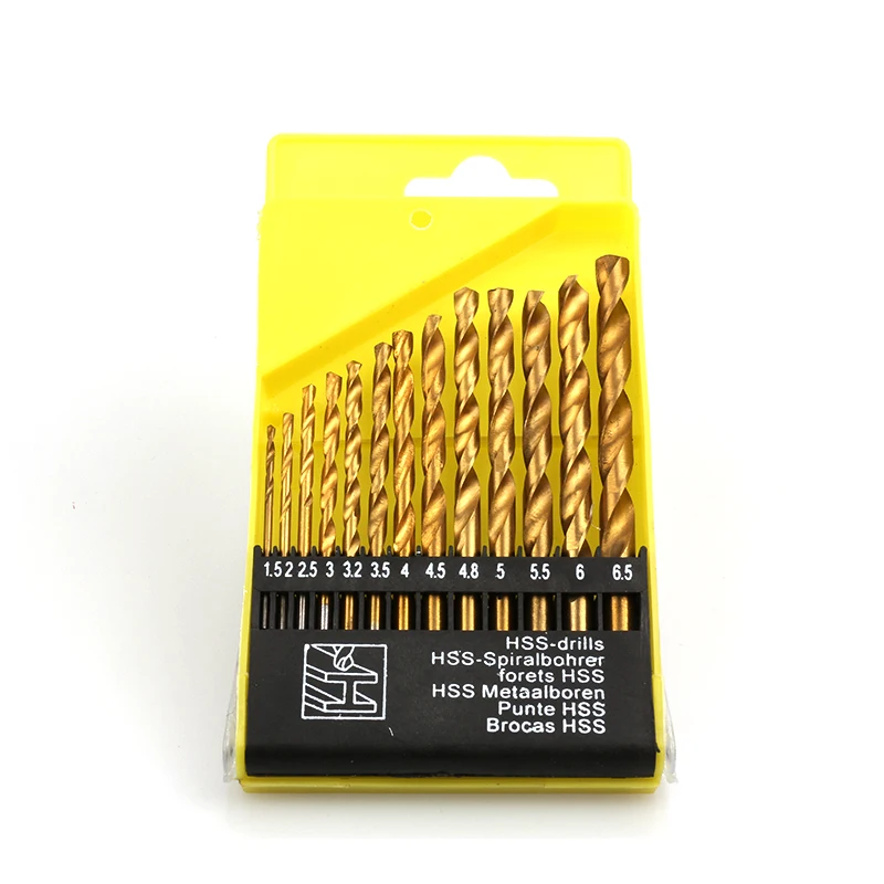 

Titanium plated high speed steel straight shank twist drill electric drill bit electric drill accessories hole drilling tool