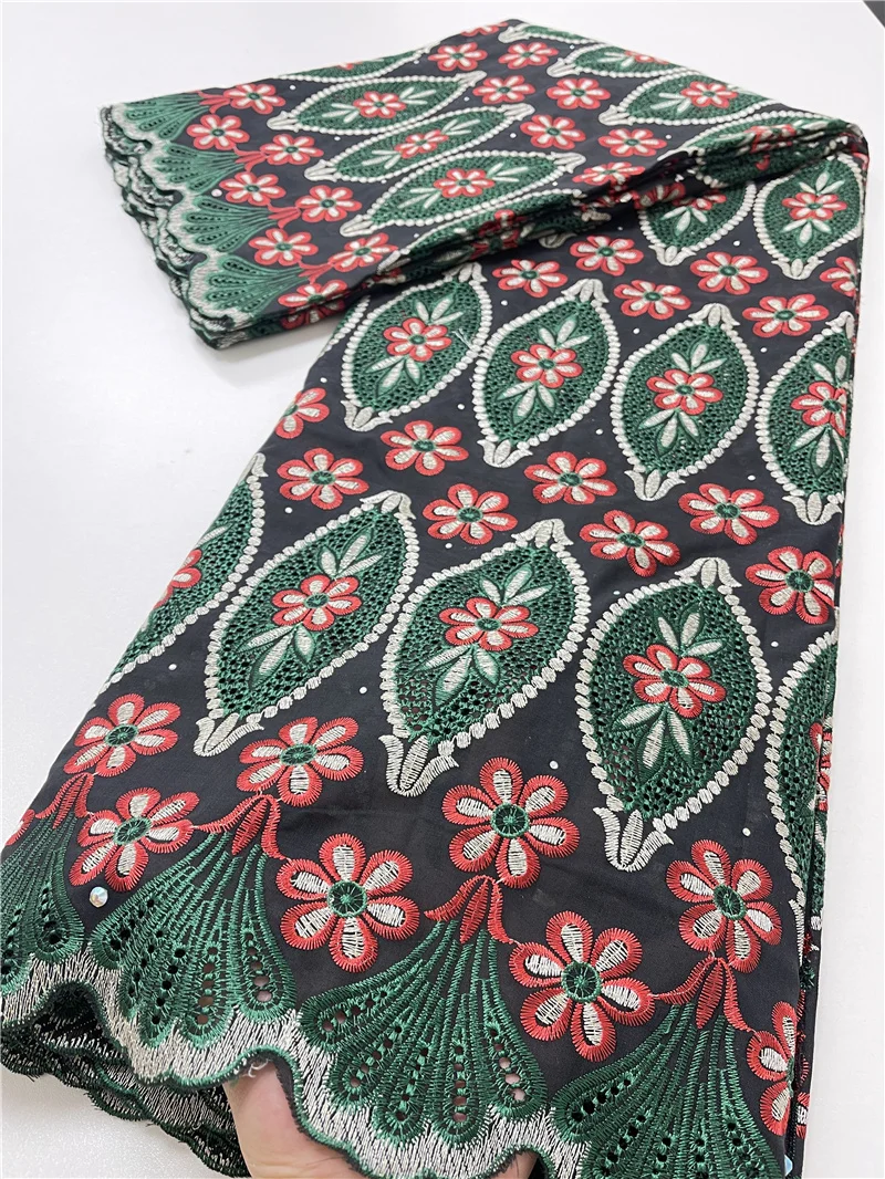 

PGC 2021 High Quality African Lace Fabric With Stones Soft Embroidery Swiss Dry Voile Lace Materials In Switzerland YA4034B-3