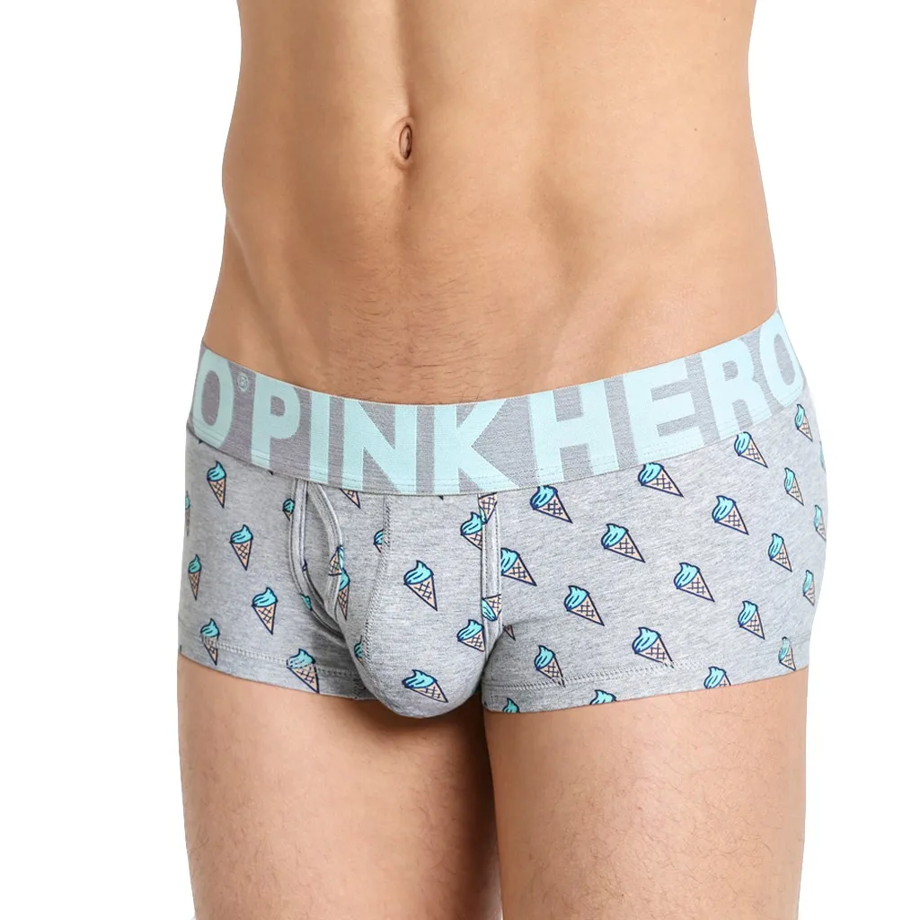 SAGACE новые брендовые милые сексуальные трусы боксеры с принтом мужские маленькие