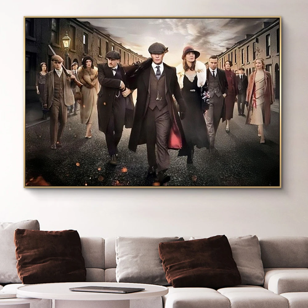 

TV Series Peaky Blinders Popular Criminal Movie Canvas Poster Gangster Posters Prints Room Decorative Wall Art Pictures Cuadros