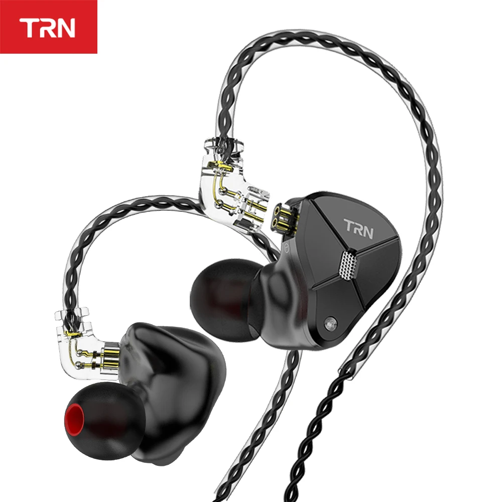 TRN BA5 10BA наушники вкладыши 10 дюймов сбалансированные Amarture HIFI DJ монитор с кабелем QDC