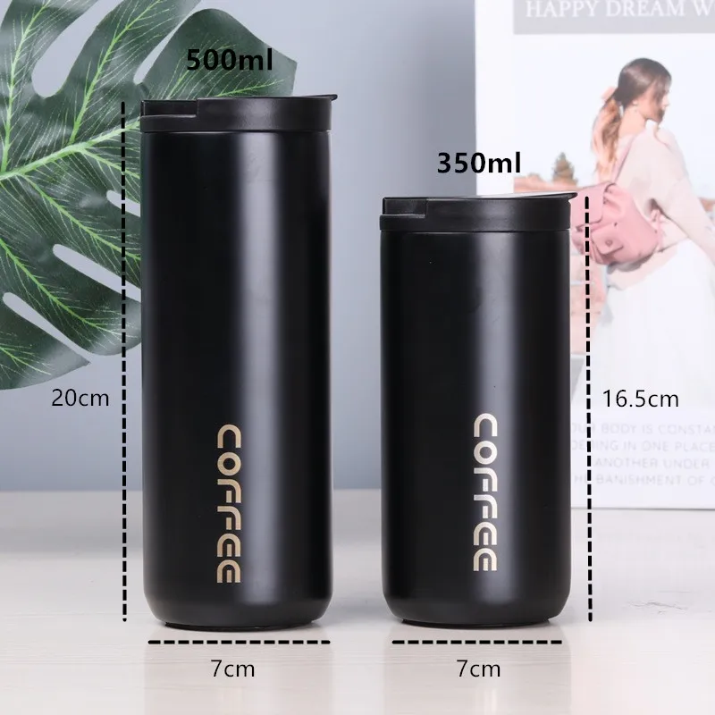 

New 350ml/500ml Stainless Steel Coffee Thermos Mug Fashion Portable Vacuum Flasks Travel Thermal Bottle Tumbler Insulation Cup