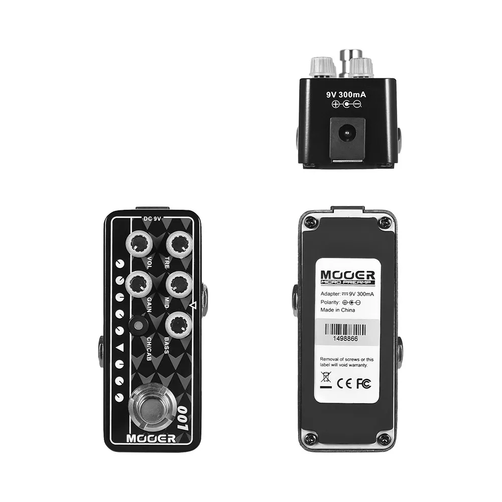 

MOOER MICRO PREAMP Series 001 Gas Station High Gain Digital Preamp Preamplifier Guitar Effect Pedal True Bypass