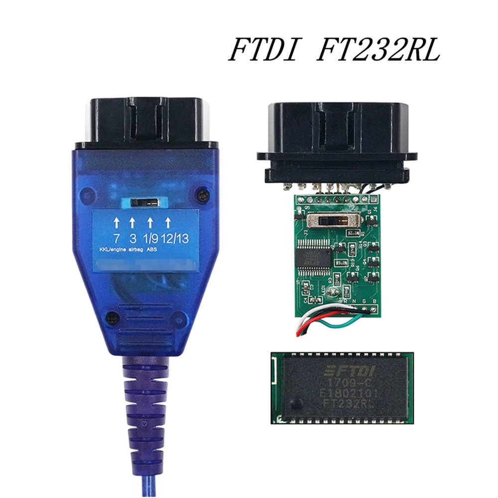 OBD2 VAG KKL Автомобильный Диагностический кабель для Fiat FTDI FT232RL чип Автомобильный сканер ECU инструментов 4 позиционный переключатель USB Интерфейс