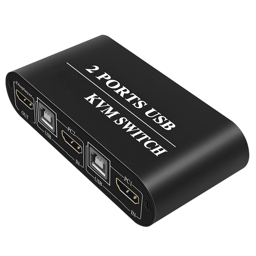 

2 в 1 HD 4K 30 Гц HDMI-совместимый USB KVM переключатель 2 порта USB2.0 переключатель разветвитель клавиатуры мыши