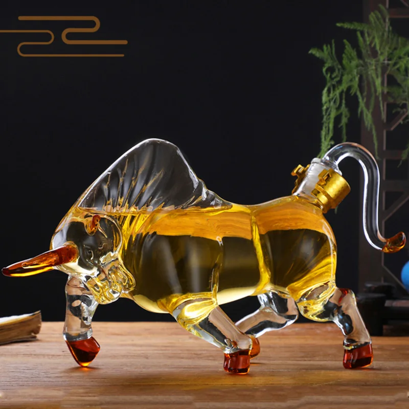 Новинка домашний графин для виски в форме коровы животного ликера Бурбона 33 81